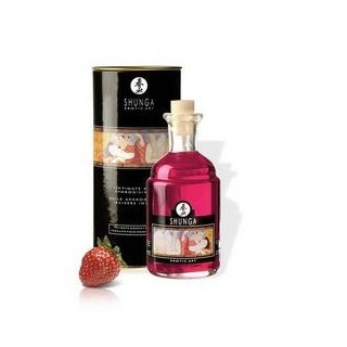 SHUNGA ACEITE AFRODISIACO BESOS INTIMOS FRESAS CON SHAMPAGNE.