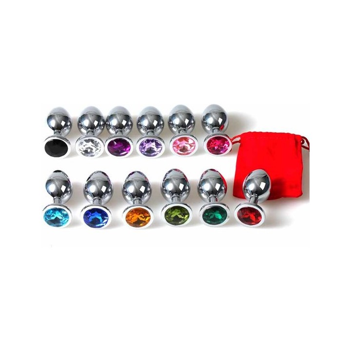 PLUG ANAL METAL PEQUEÑO VERDE CON BOLSA.