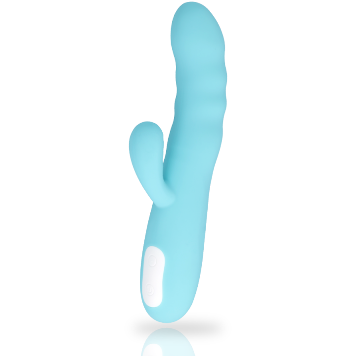 VIBRADOR ROTADOR AZUL TURQUESA