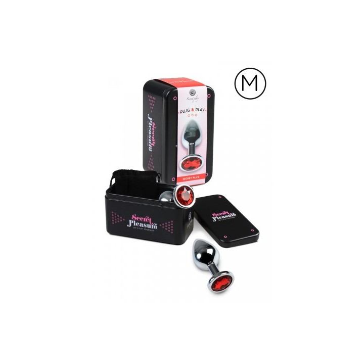 Plug anal talla m ,dilatador,mujer hombre,metálico.