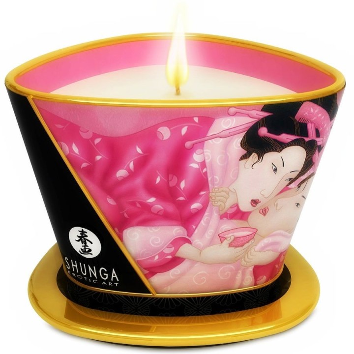SHUNGA VELA DE MASAJE ROSA AFRODISIACA
