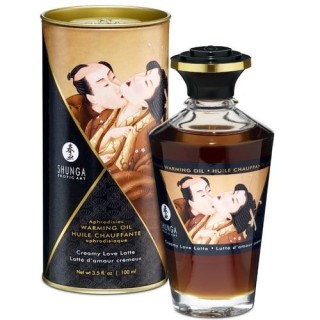 SHUNGA ACEITE MASAJE EFECTO CALOR SABOR CREAMY LOVE LATTE