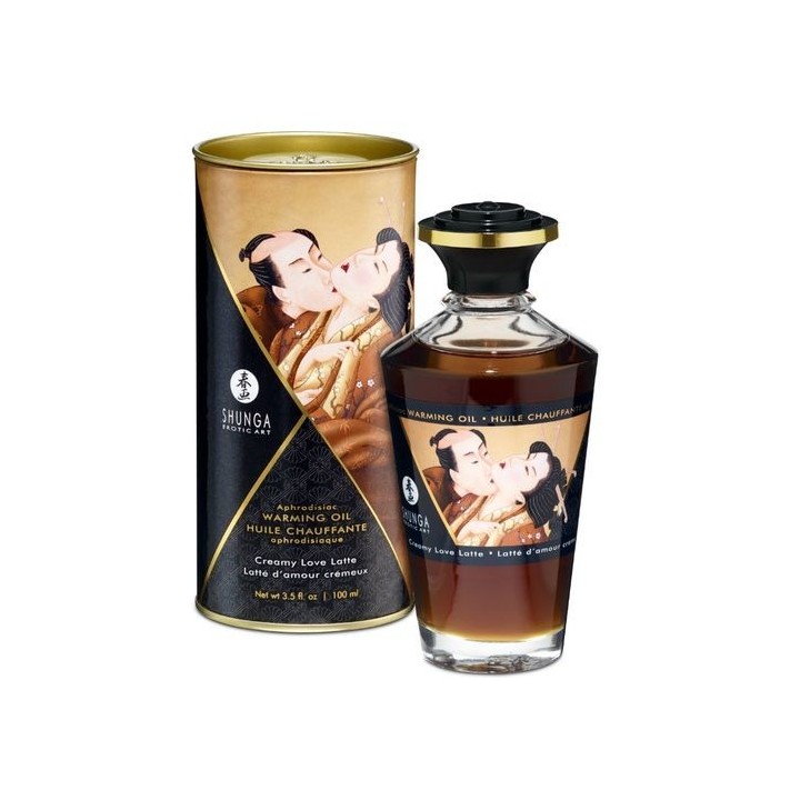 SHUNGA ACEITE MASAJE EFECTO CALOR SABOR CREAMY LOVE LATTE