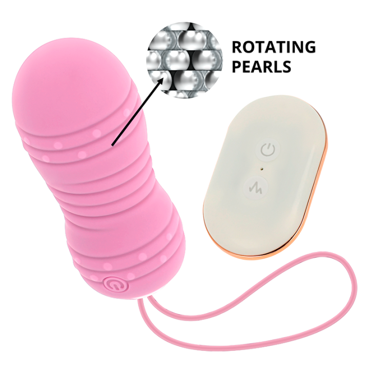 HUEVO CON MANDO A DISTANCIA ROTADOR, SILICONA MEDICA, RESISTENTE AL AGUA.