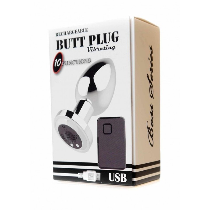 Plug anal metal con mando a distancia, estimulador de parejas, DILATADOR ANAL, TAPON ANAL.