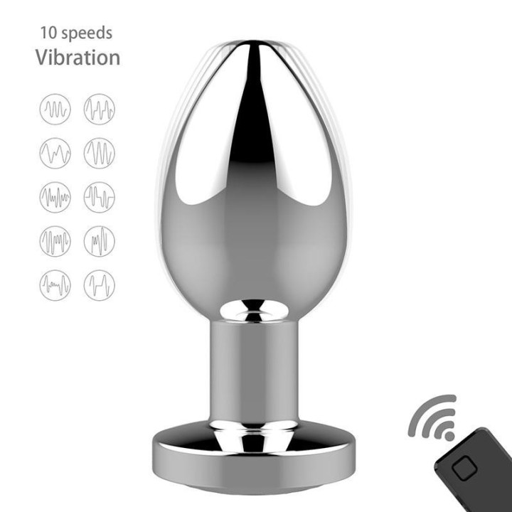Plug anal metal con mando a distancia, estimulador de parejas, DILATADOR ANAL, TAPON ANAL.