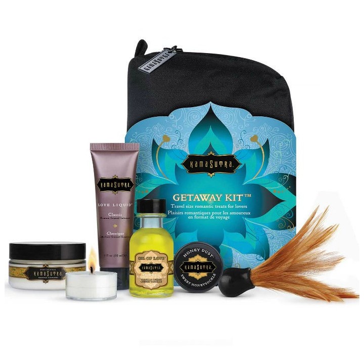 kit de viaje erótico, para preliminares de pareja.