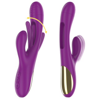 Vibrador recargable de lengua, doble estimulación, sumergible, masajeador clitorial, vibrador anal, dilatador anal.