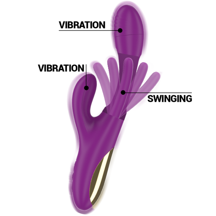 Vibrador recargable de lengua, doble estimulación, sumergible, masajeador clitorial, vibrador anal, dilatador anal.