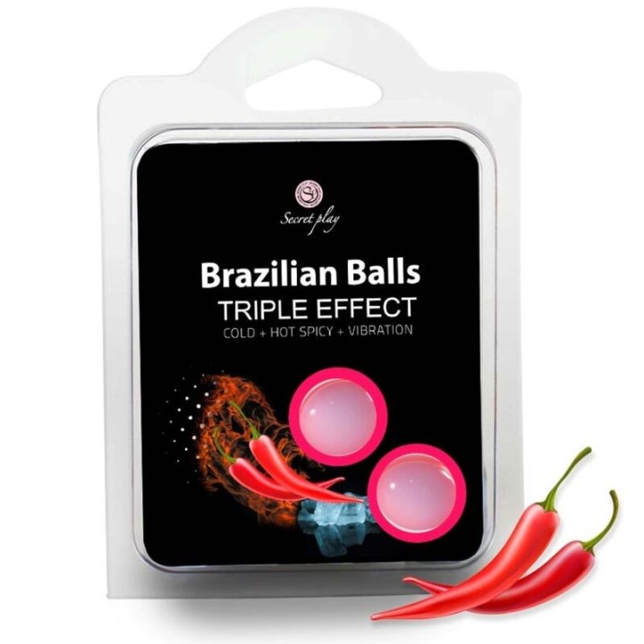 Bolas brasileras con triple efecto, vibración, calor frio, intensificador del orgasmo, estimulante para pareja.