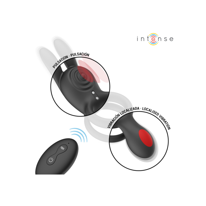 anillo doble para el pene y zona testicular.